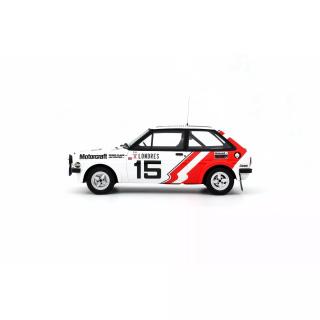 Ford Fiesta 1600 Gr.2 Rallye Monte Carlo 1979  FORD FIESTA 1600 GR.2 #15 R.CLARK / RALLYE MONTE CARLO 1979 OttO mobile 1:18 Resinemodell (Türen, Motorhaube... nicht zu öffnen!)